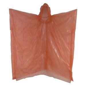 ORANGE 50 PACK DISPOSABLE RAIN PONCHOS